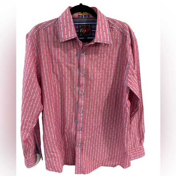 EQ Rooster Men’s Button Down Large Embroidered. Excellent Condition Great Design - Picture 1 of 4